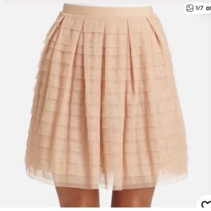 NWT BCBGMaxAzria Allegra Pink Tulle Layered Skirt